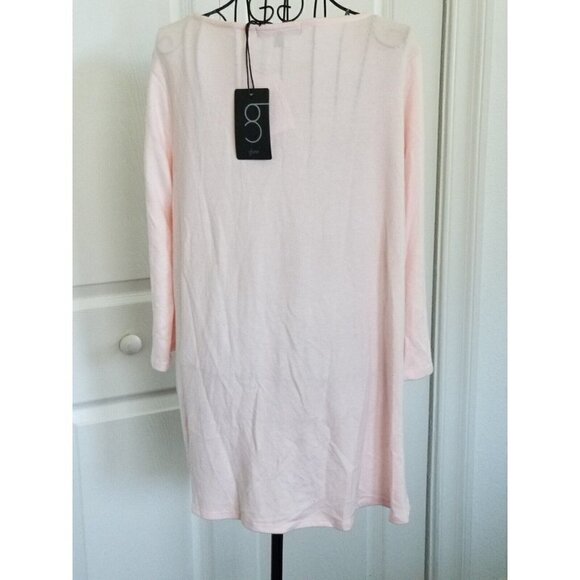 Gibson Look Women Lotus Pink 3/4 Sleeve Twist Front Top Sweater Size Small - Picture 2 of 8